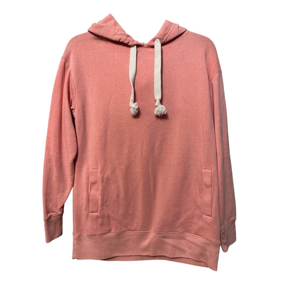 J Crew Tunic Pink Hoodie Vintage Fleece AB712 Women COZY Sweatshirt XS‎ SO SOFT